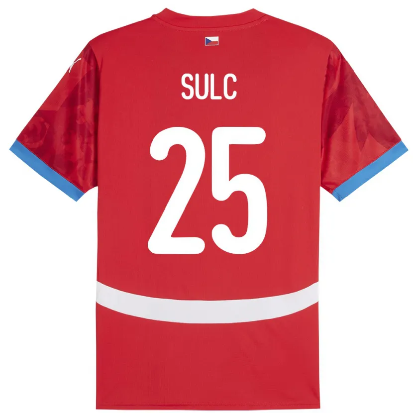 Danxen Kinder Tschechien Pavel Sulc #25 Rot Heimtrikot Trikot 24-26 T-Shirt