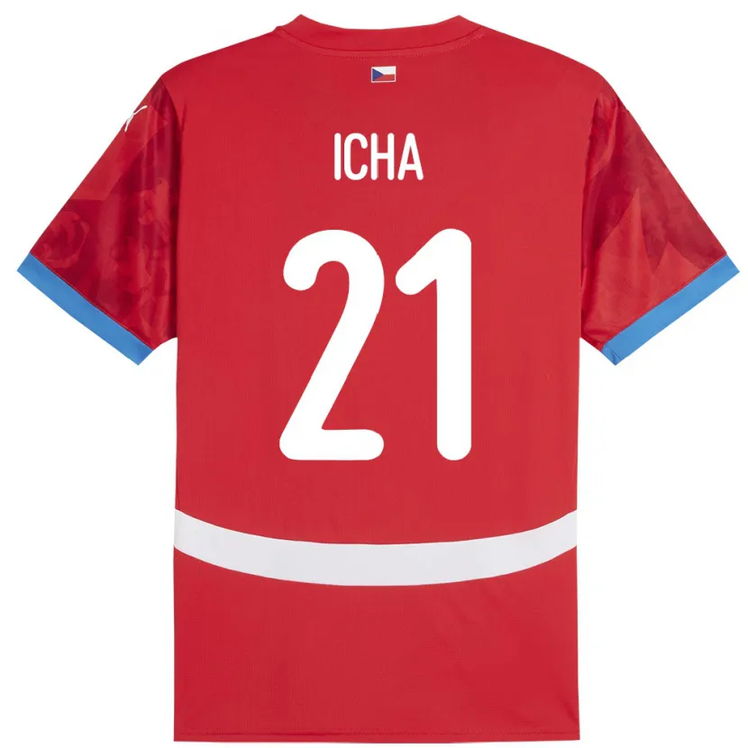 Danxen Kinder Tschechien Marek Icha #21 Rot Heimtrikot Trikot 24-26 T-Shirt