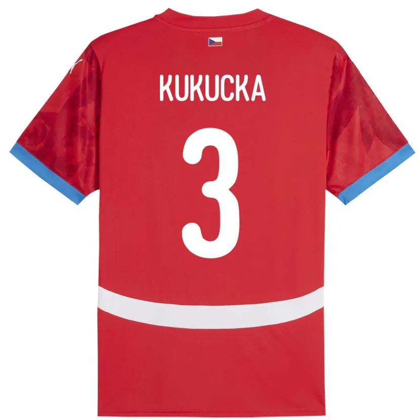 Danxen Kinder Tschechien Ondrej Kukucka #3 Rot Heimtrikot Trikot 24-26 T-Shirt