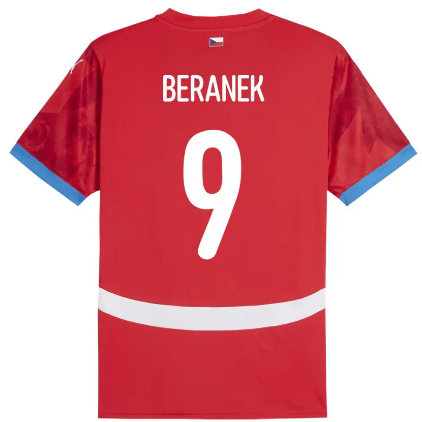 Danxen Kinder Tschechien Marek Beranek #9 Rot Heimtrikot Trikot 24-26 T-Shirt