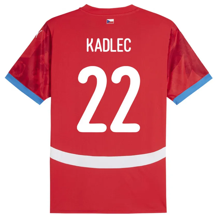 Danxen Kinder Tschechien Adam Kadlec #22 Rot Heimtrikot Trikot 24-26 T-Shirt