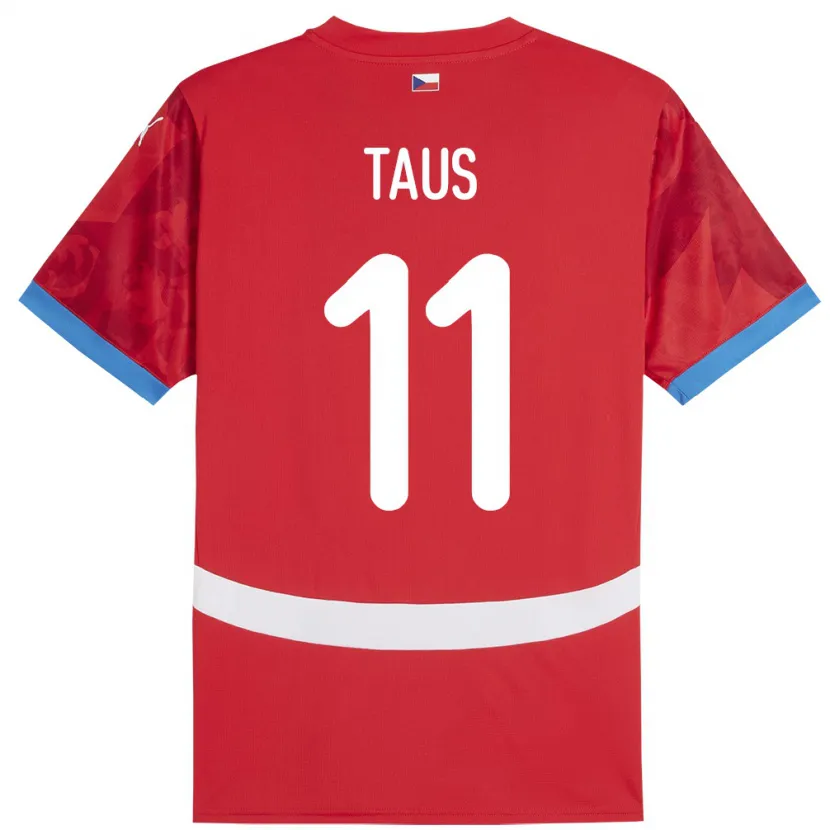 Danxen Kinder Tschechien Martin Taus #11 Rot Heimtrikot Trikot 24-26 T-Shirt