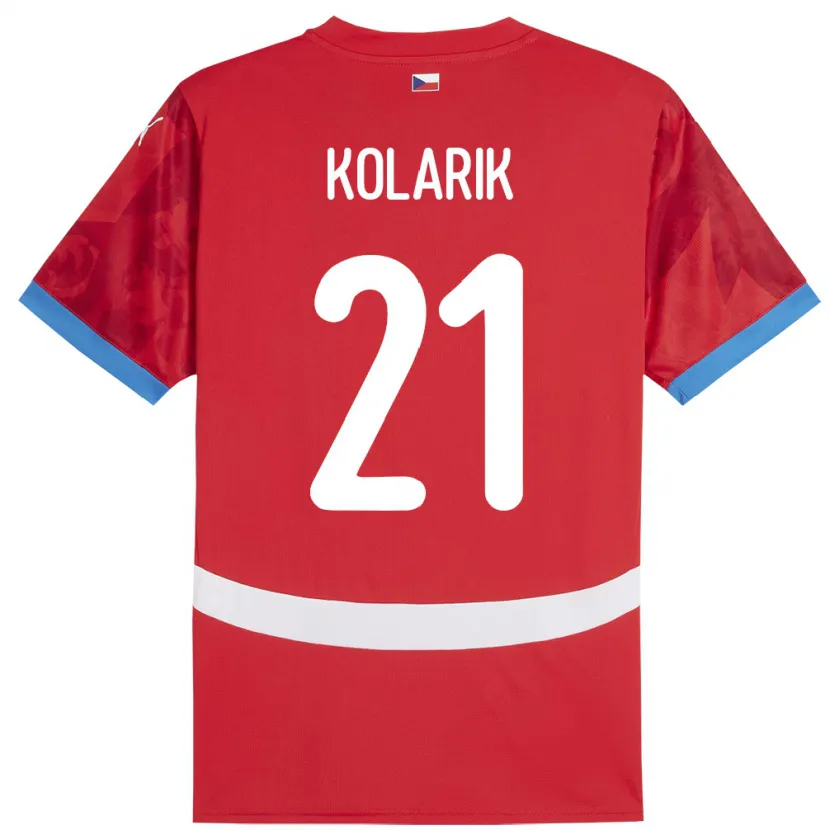 Danxen Kinder Tschechien Josef Kolarik #21 Rot Heimtrikot Trikot 24-26 T-Shirt