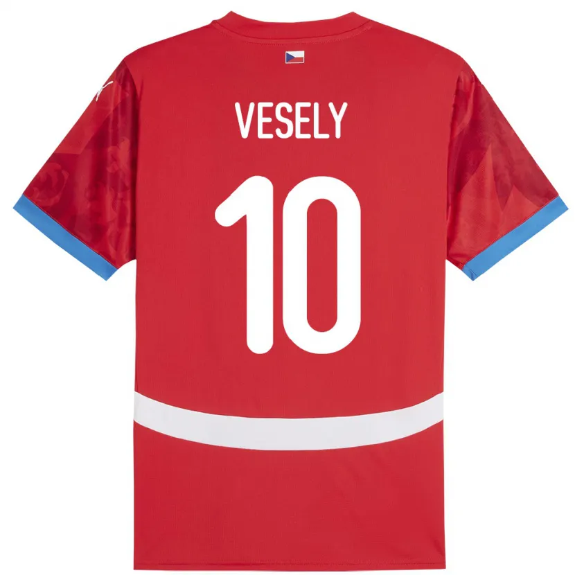 Danxen Kinder Tschechien David Vesely #10 Rot Heimtrikot Trikot 24-26 T-Shirt