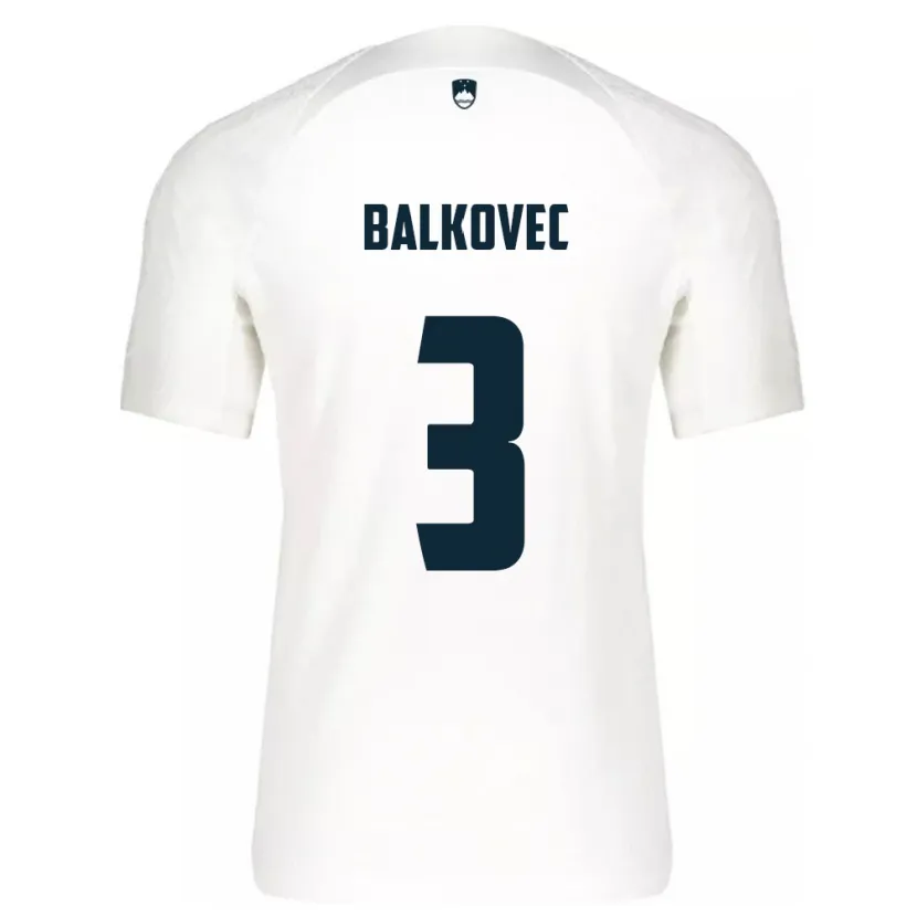 Danxen Kinder Slowenien Jure Balkovec #3 Weiß Heimtrikot Trikot 24-26 T-Shirt
