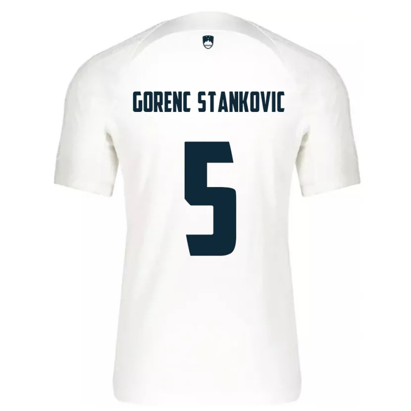 Danxen Kinder Slowenien Jon Gorenc Stankovic #5 Weiß Heimtrikot Trikot 24-26 T-Shirt