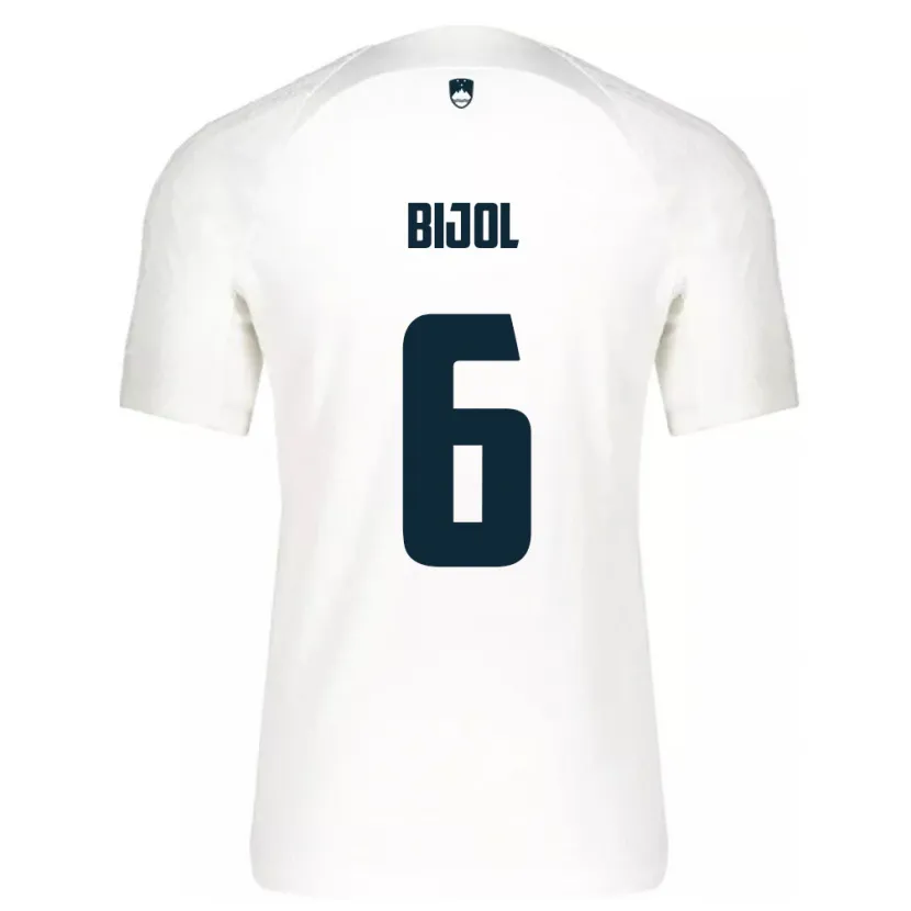 Danxen Kinder Slowenien Jaka Bijol #6 Weiß Heimtrikot Trikot 24-26 T-Shirt