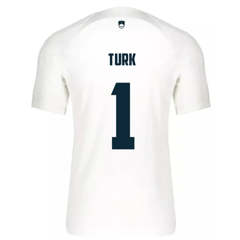 Danxen Kinder Slowenien Martin Turk #1 Weiß Heimtrikot Trikot 24-26 T-Shirt