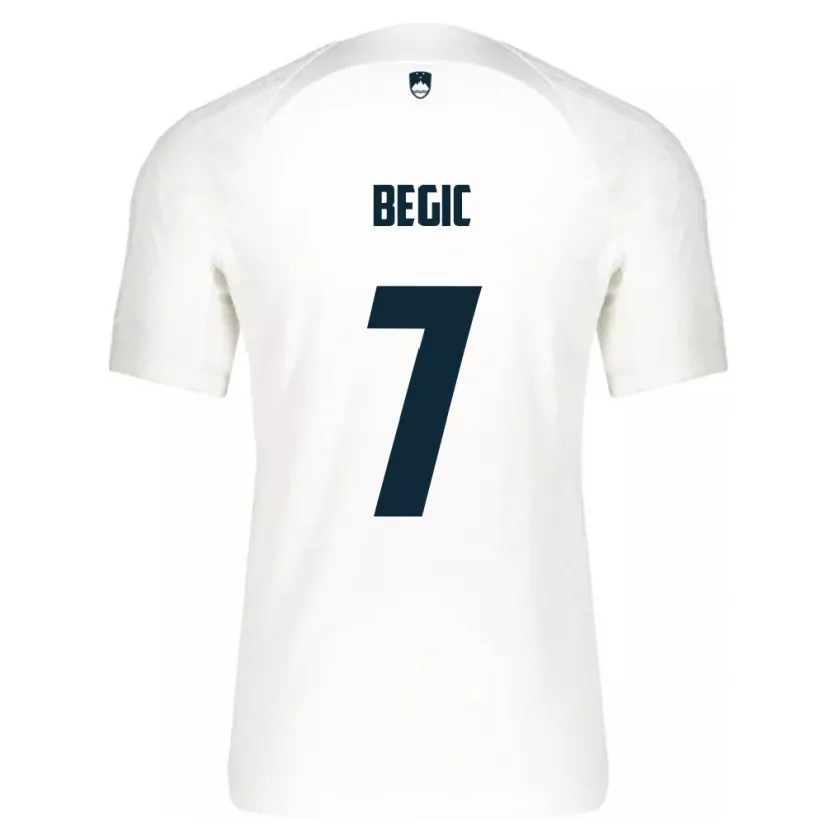 Danxen Kinder Slowenien Tjas Begic #7 Weiß Heimtrikot Trikot 24-26 T-Shirt