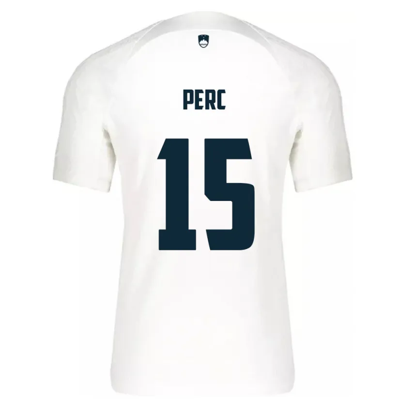 Danxen Kinder Slowenien Nick Perc #15 Weiß Heimtrikot Trikot 24-26 T-Shirt
