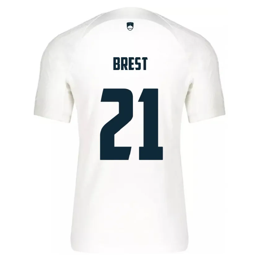 Danxen Kinder Slowenien Marko Brest #21 Weiß Heimtrikot Trikot 24-26 T-Shirt