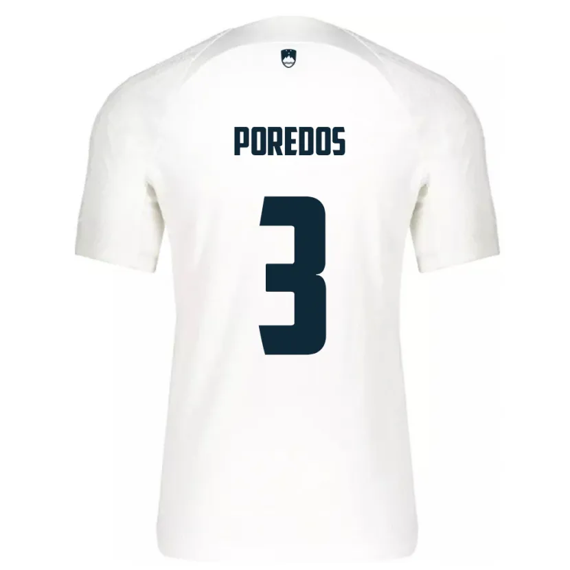 Danxen Kinder Slowenien Luka Poredos #3 Weiß Heimtrikot Trikot 24-26 T-Shirt