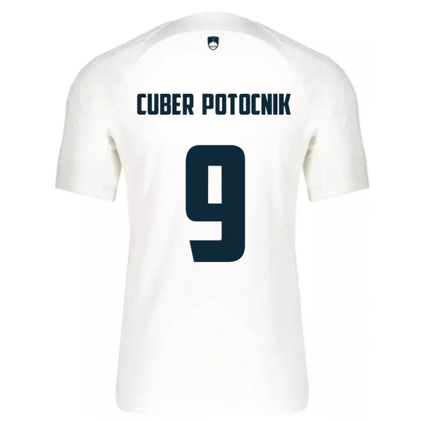 Danxen Kinder Slowenien Jaka Cuber Potocnik #9 Weiß Heimtrikot Trikot 24-26 T-Shirt
