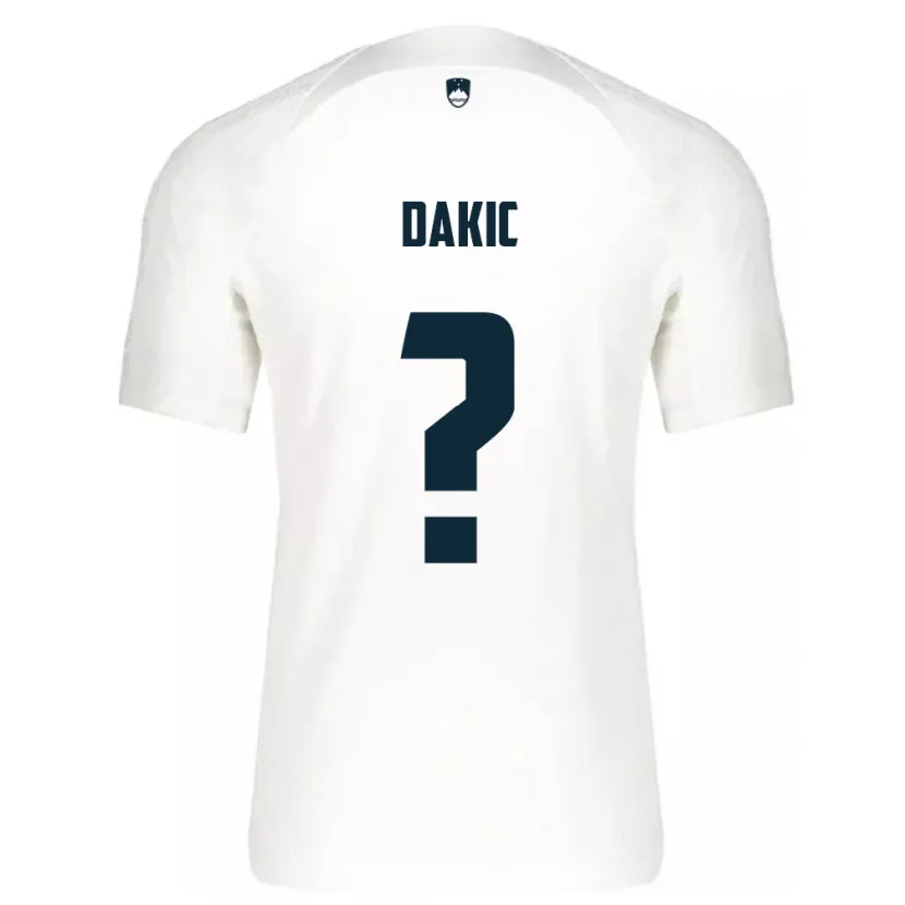 Danxen Kinder Slowenien Luka Dakic #0 Weiß Heimtrikot Trikot 24-26 T-Shirt