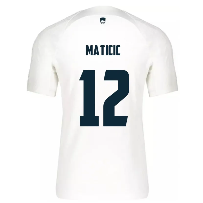 Danxen Kinder Slowenien Benjamin Maticic #12 Weiß Heimtrikot Trikot 24-26 T-Shirt