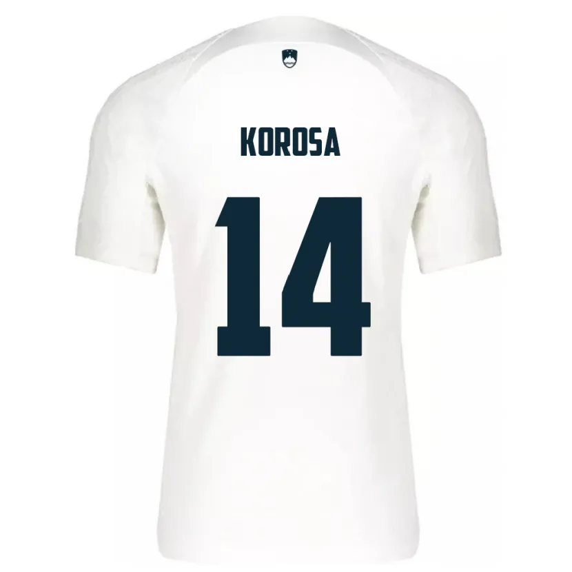 Danxen Kinder Slowenien Anej Koroša #14 Weiß Heimtrikot Trikot 24-26 T-Shirt