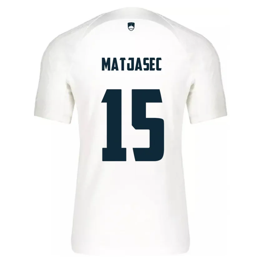 Danxen Kinder Slowenien Miha Matjasec #15 Weiß Heimtrikot Trikot 24-26 T-Shirt