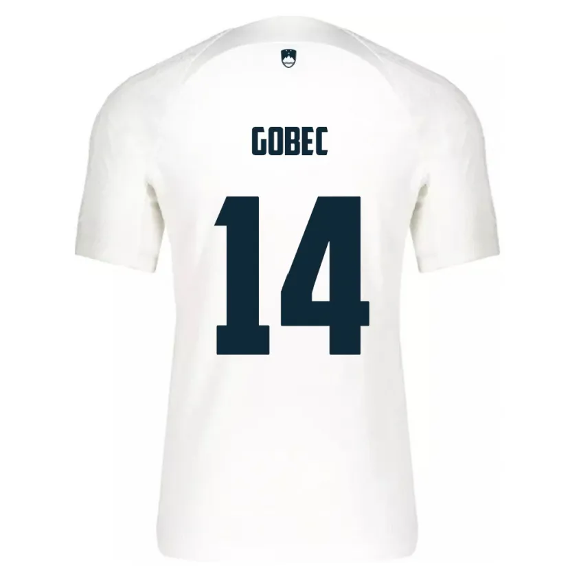 Danxen Kinder Slowenien Stijan Gobec #14 Weiß Heimtrikot Trikot 24-26 T-Shirt