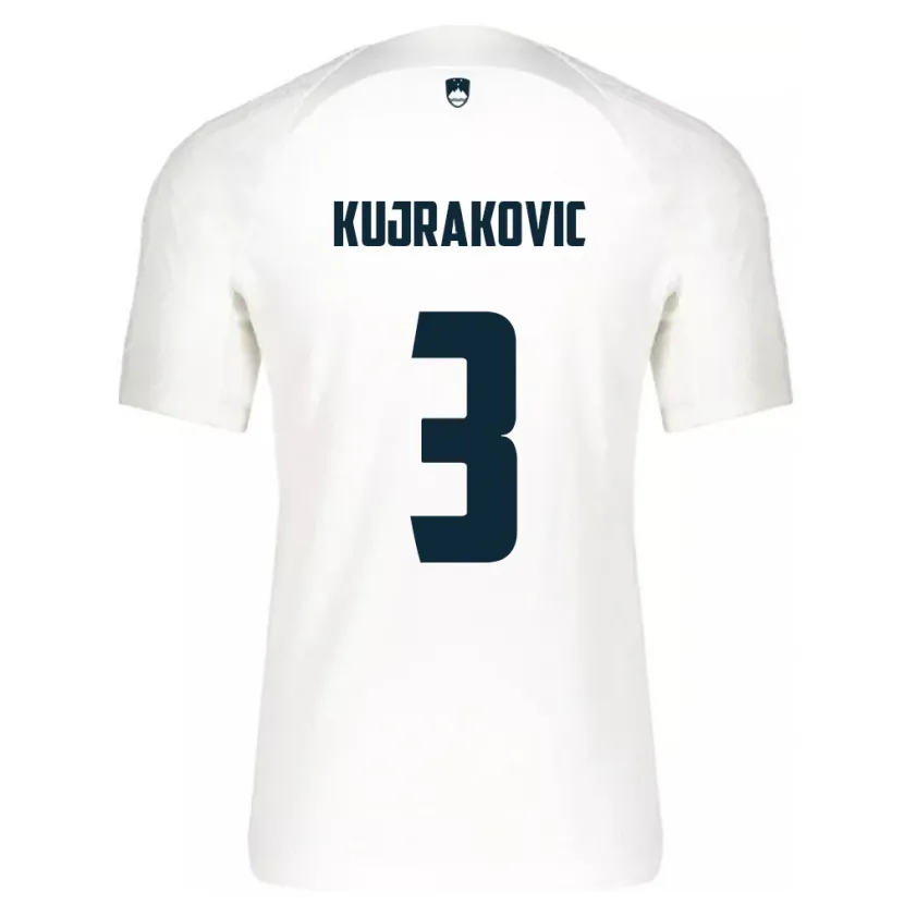Danxen Kinder Slowenien Minel Kujrakovic #3 Weiß Heimtrikot Trikot 24-26 T-Shirt