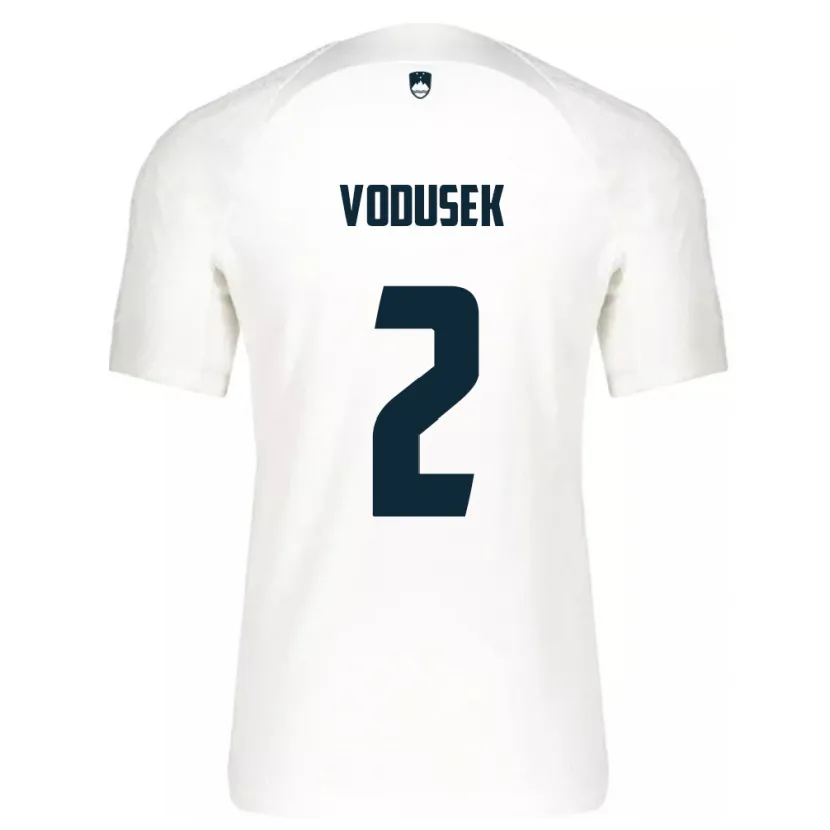 Danxen Kinder Slowenien Luka Vodusek #2 Weiß Heimtrikot Trikot 24-26 T-Shirt