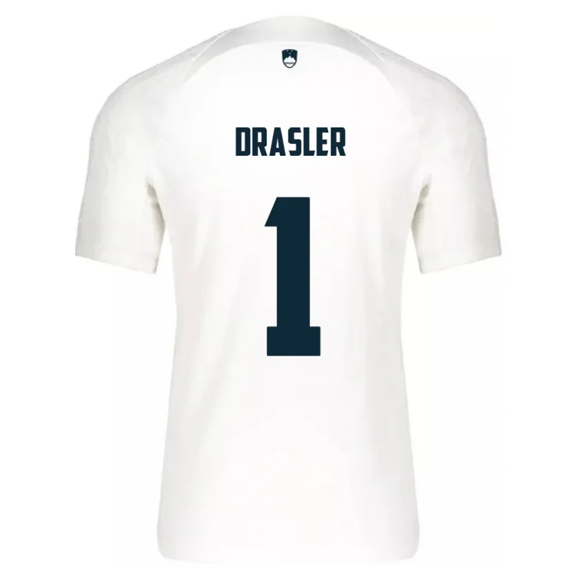 Danxen Kinder Slowenien Iztok Drasler #1 Weiß Heimtrikot Trikot 24-26 T-Shirt