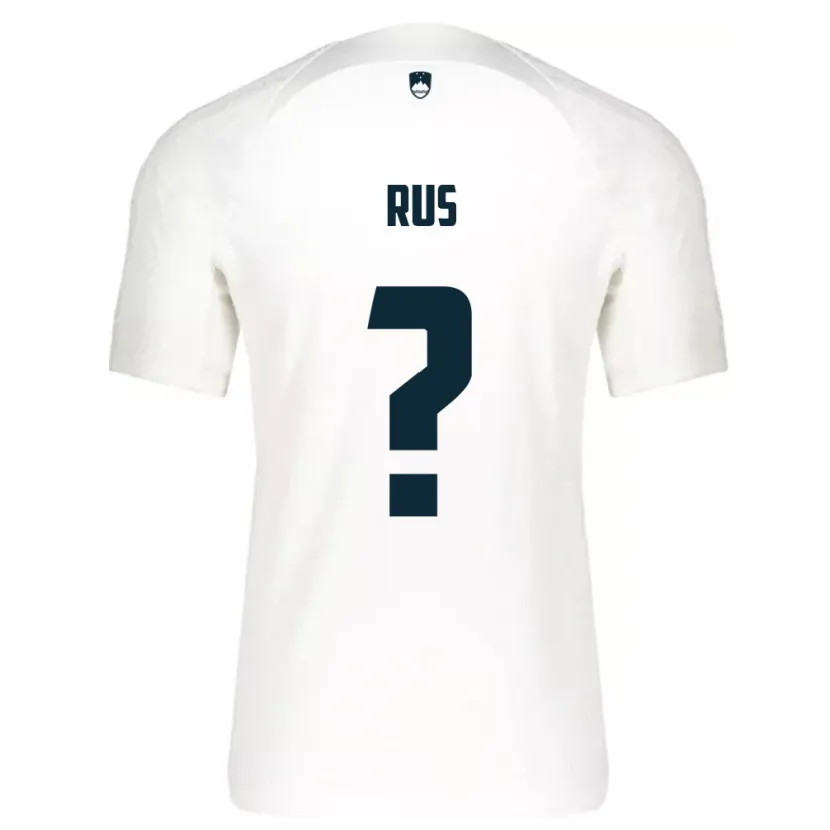 Danxen Kinder Slowenien Luka Rus #0 Weiß Heimtrikot Trikot 24-26 T-Shirt