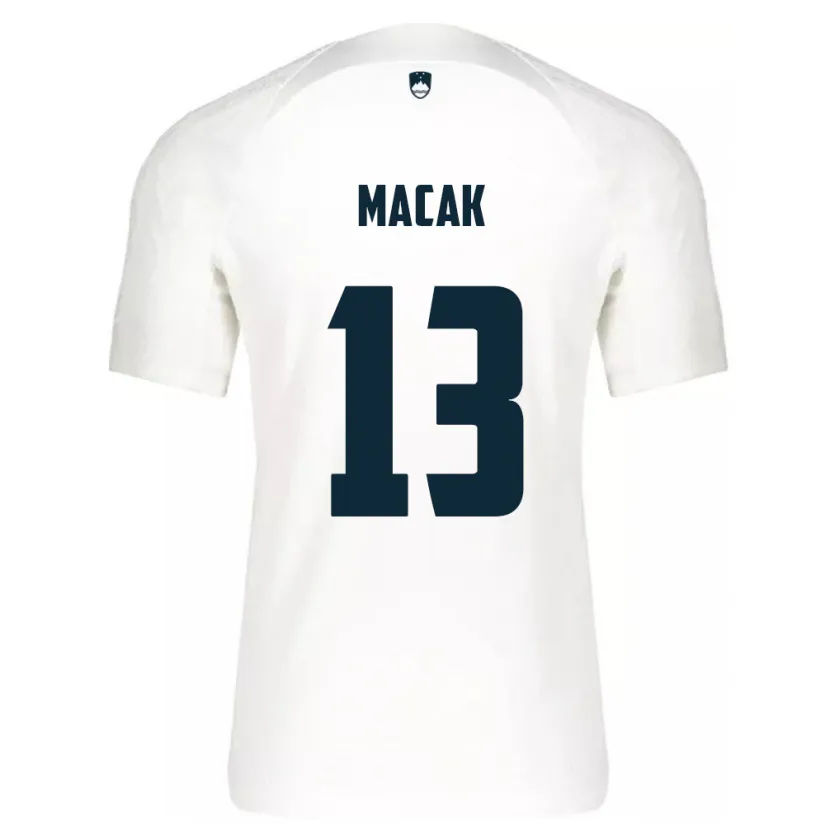 Danxen Kinder Slowenien Tian Macak #13 Weiß Heimtrikot Trikot 24-26 T-Shirt