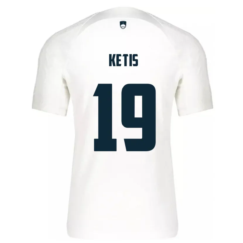 Danxen Kinder Slowenien Sara Ketiš #19 Weiß Heimtrikot Trikot 24-26 T-Shirt