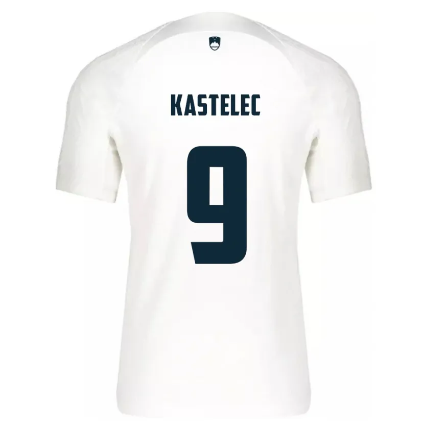 Danxen Kinder Slowenien Mirjam Kastelec #9 Weiß Heimtrikot Trikot 24-26 T-Shirt