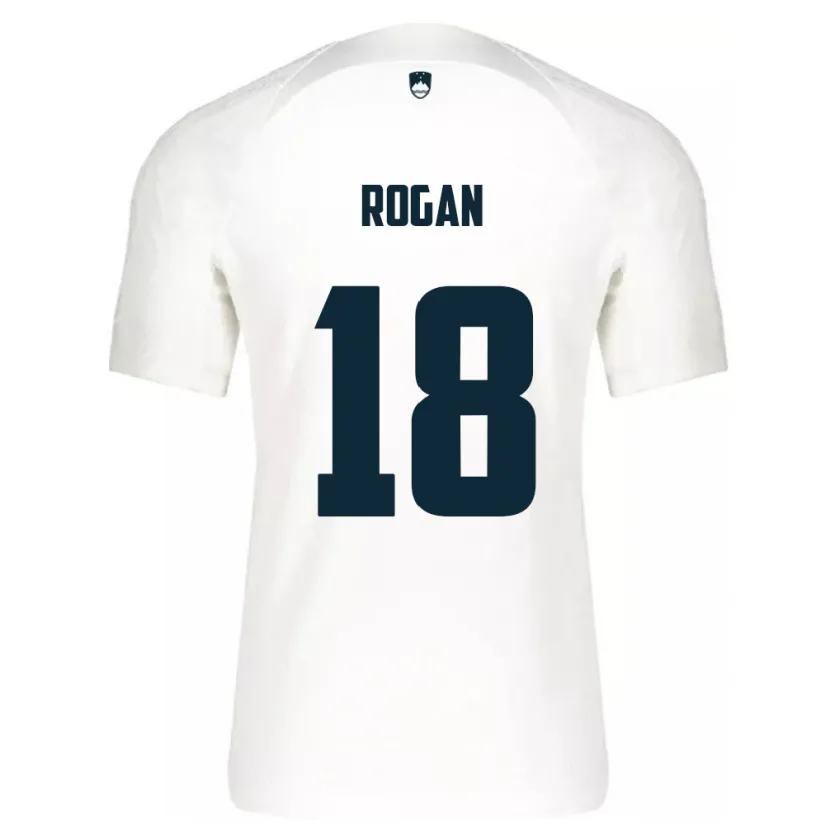 Danxen Kinder Slowenien Manja Rogan #18 Weiß Heimtrikot Trikot 24-26 T-Shirt