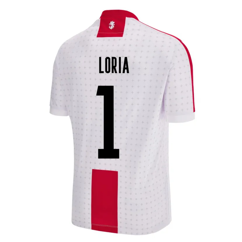 Danxen Kinder Georgien Giorgi Loria #1 Weiß Heimtrikot Trikot 24-26 T-Shirt