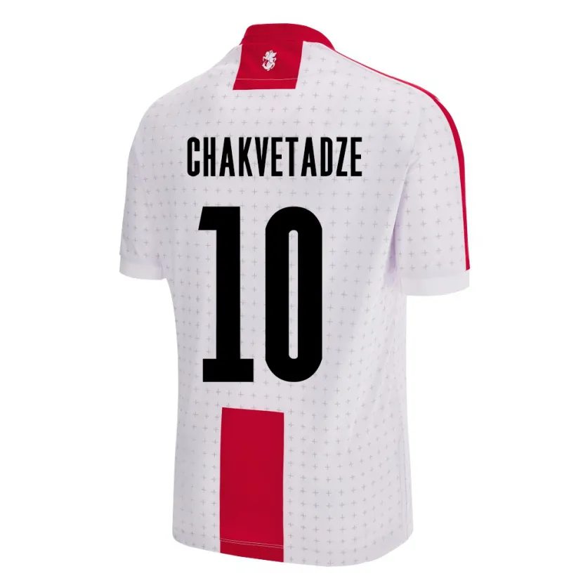 Danxen Kinder Georgien Giorgi Chakvetadze #10 Weiß Heimtrikot Trikot 24-26 T-Shirt