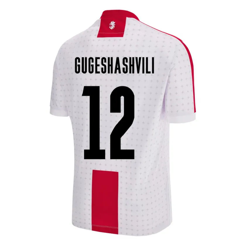 Danxen Kinder Georgien Luka Gugeshashvili #12 Weiß Heimtrikot Trikot 24-26 T-Shirt