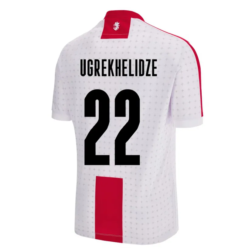 Danxen Kinder Georgien Nikoloz Ugrekhelidze #22 Weiß Heimtrikot Trikot 24-26 T-Shirt