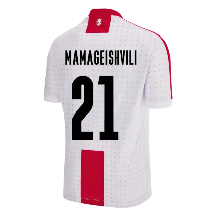 Danxen Kinder Georgien Otar Mamageishvili #21 Weiß Heimtrikot Trikot 24-26 T-Shirt