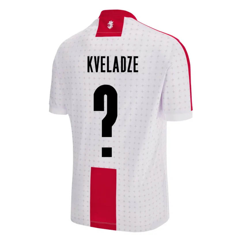 Danxen Kinder Georgien Giorgi Kveladze #0 Weiß Heimtrikot Trikot 24-26 T-Shirt