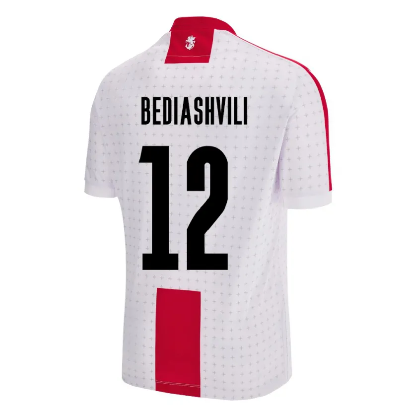 Danxen Kinder Georgien Giorgi Bediashvili #12 Weiß Heimtrikot Trikot 24-26 T-Shirt