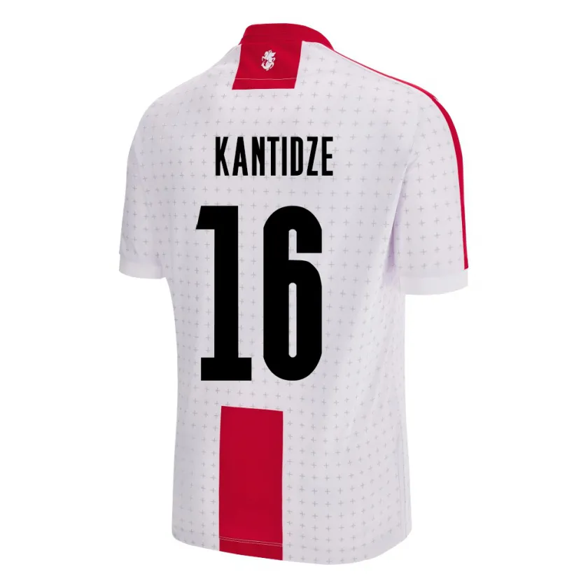 Danxen Kinder Georgien Nikoloz Kantidze #16 Weiß Heimtrikot Trikot 24-26 T-Shirt