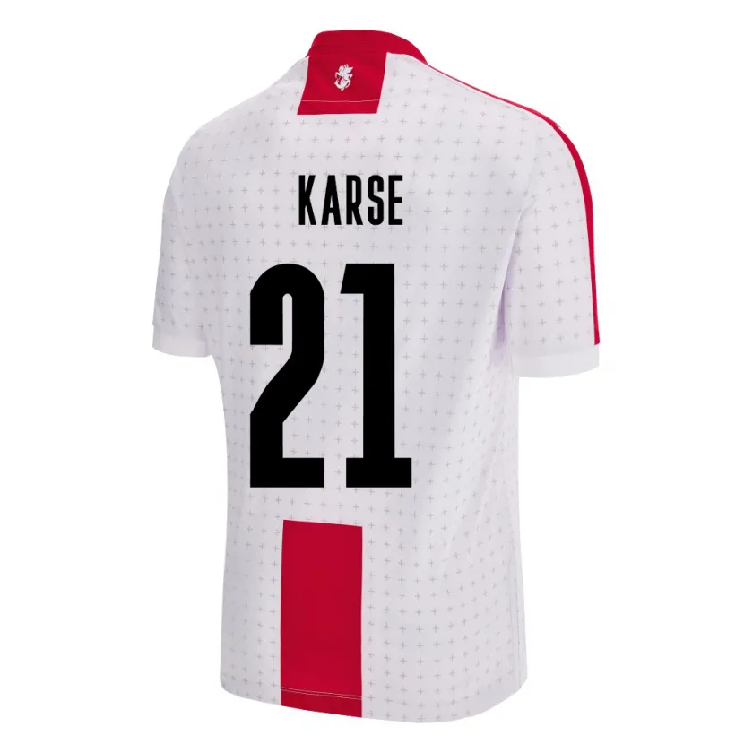 Danxen Kinder Georgien Karse #21 Weiß Heimtrikot Trikot 24-26 T-Shirt