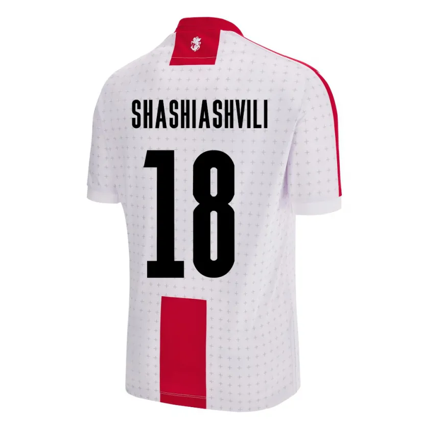Danxen Kinder Georgien Luka Shashiashvili #18 Weiß Heimtrikot Trikot 24-26 T-Shirt