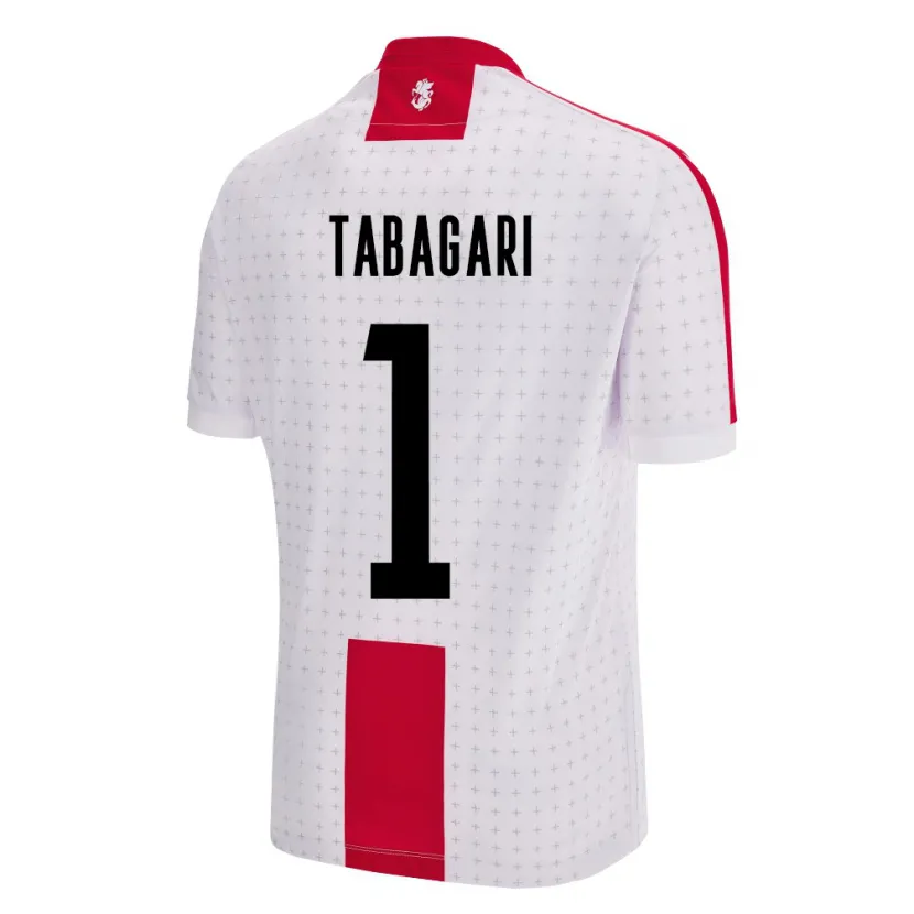 Danxen Kinder Georgien Eka Tabagari #1 Weiß Heimtrikot Trikot 24-26 T-Shirt
