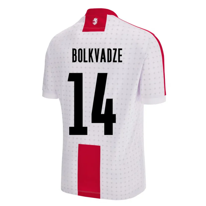 Danxen Kinder Georgien Anastasia Bolkvadze #14 Weiß Heimtrikot Trikot 24-26 T-Shirt