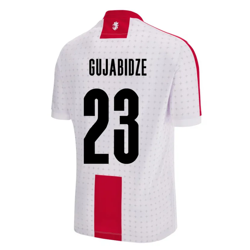 Danxen Kinder Georgien Nino Gujabidze #23 Weiß Heimtrikot Trikot 24-26 T-Shirt