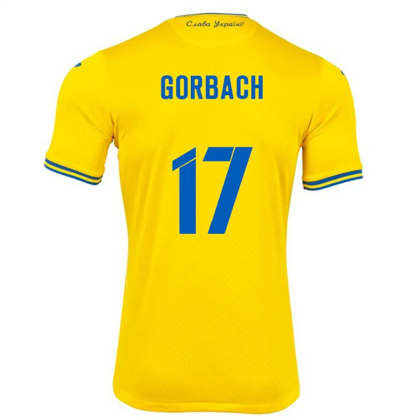 Danxen Kinder Ukraine Igor Gorbach #17 Gelb Heimtrikot Trikot 24-26 T-Shirt