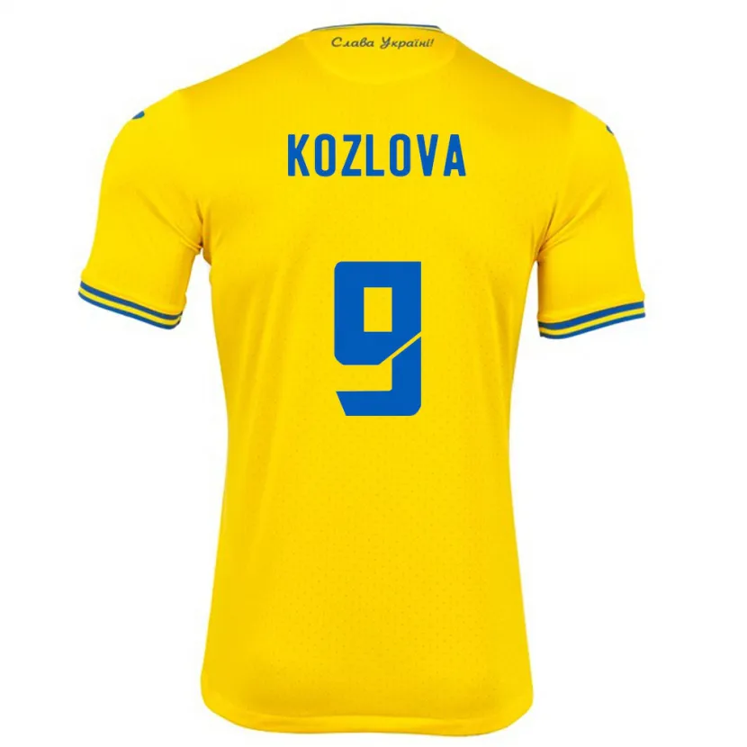 Danxen Kinder Ukraine Nicole Kozlova #9 Gelb Heimtrikot Trikot 24-26 T-Shirt