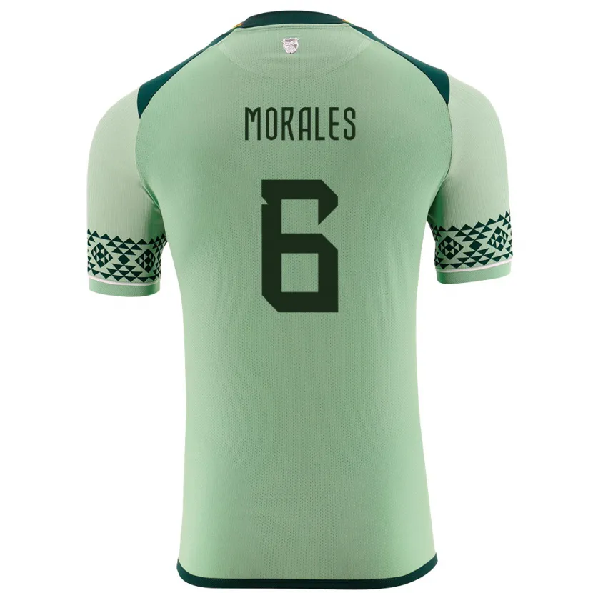 Danxen Kinder Bolivien Efraín Morales #6 Hellgrün Heimtrikot Trikot 24-26 T-Shirt