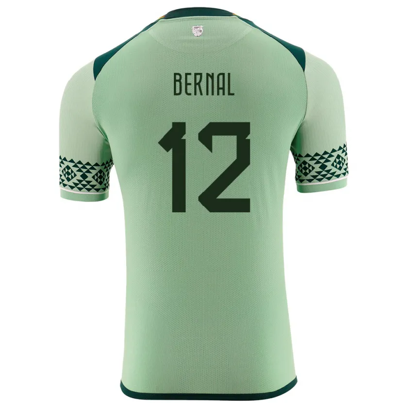 Danxen Kinder Bolivien Joel Bernal #12 Hellgrün Heimtrikot Trikot 24-26 T-Shirt