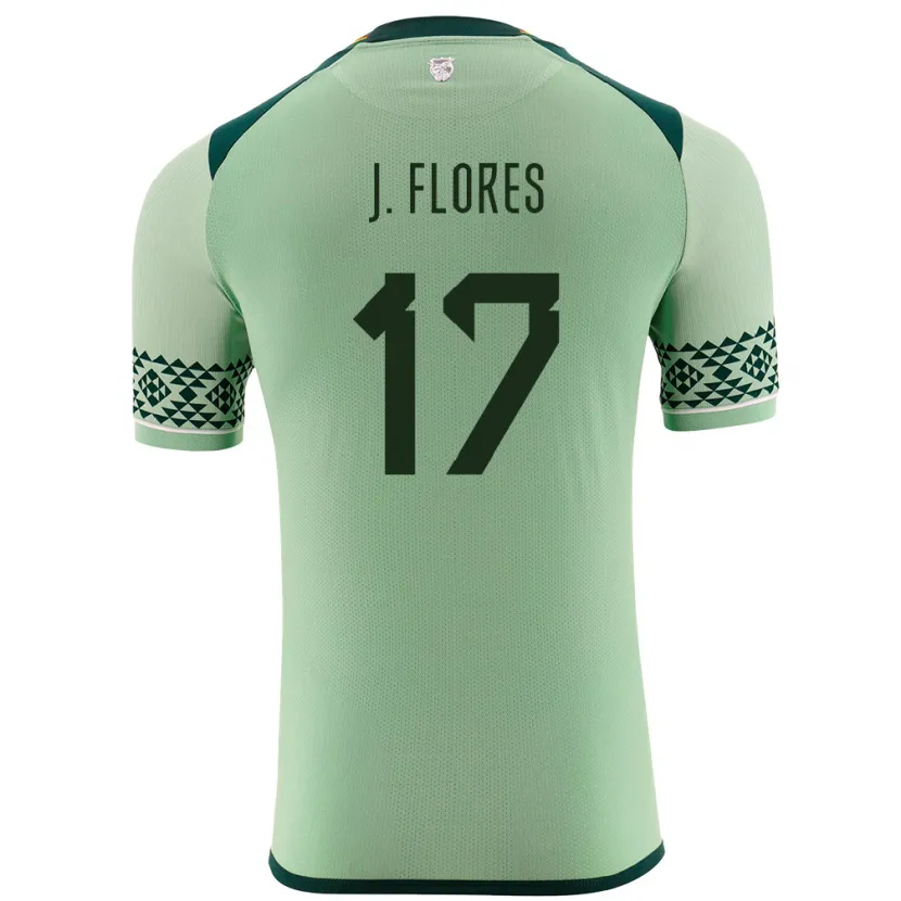 Danxen Kinder Bolivien José Flores #17 Hellgrün Heimtrikot Trikot 24-26 T-Shirt