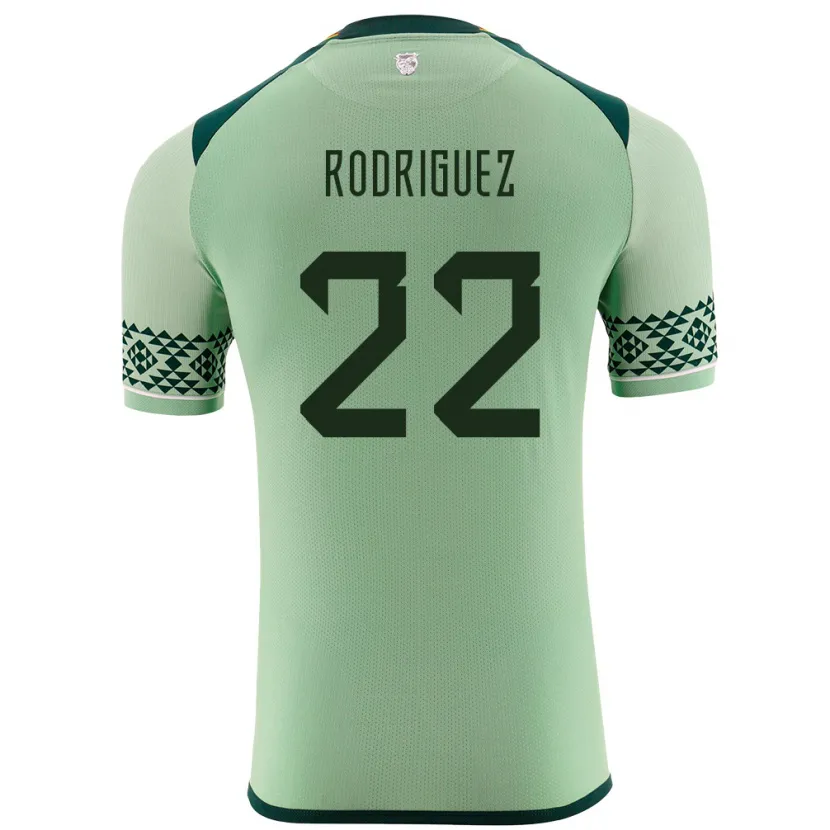 Danxen Kinder Bolivien Carlitos Rodriguez #22 Hellgrün Heimtrikot Trikot 24-26 T-Shirt
