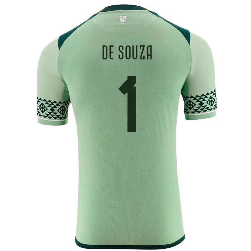 Danxen Kinder Bolivien Victor De Souza #1 Hellgrün Heimtrikot Trikot 24-26 T-Shirt